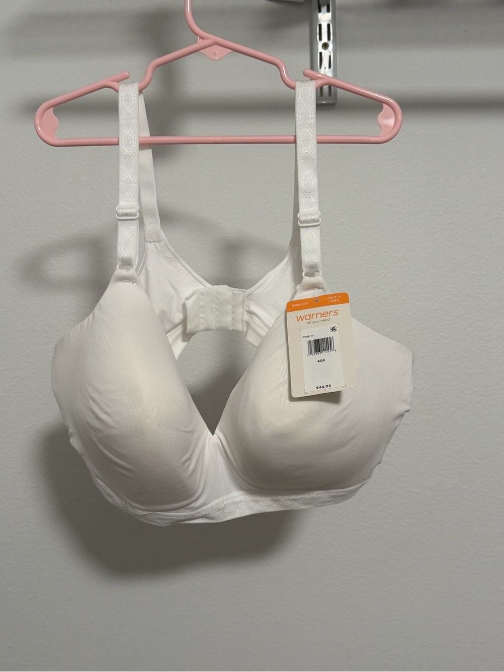 Warner's White Wirefree Molded-Cup Bra with Smooth Cups